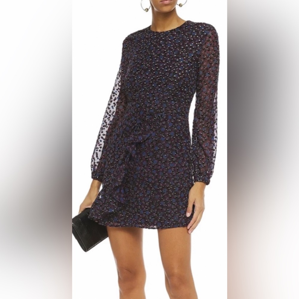 NWT Maje Revano Long Sleeve Mini Dress sz 3, large
